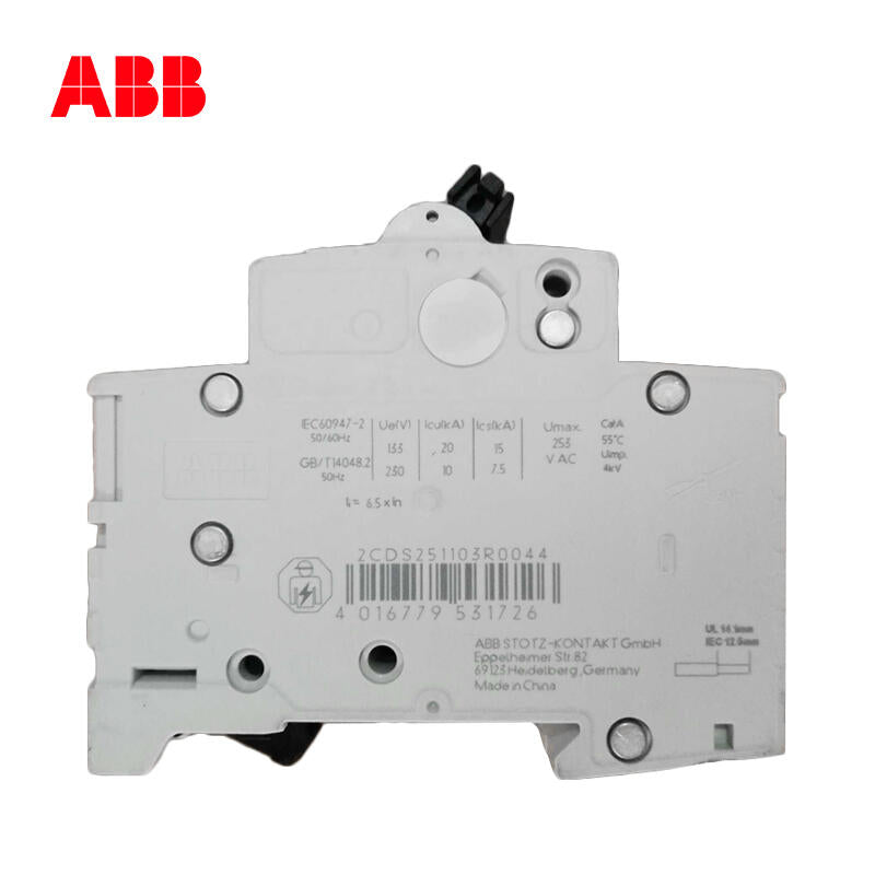 ABB S200 Series Miniature Circuit Breaker S201-D4 NA 4A