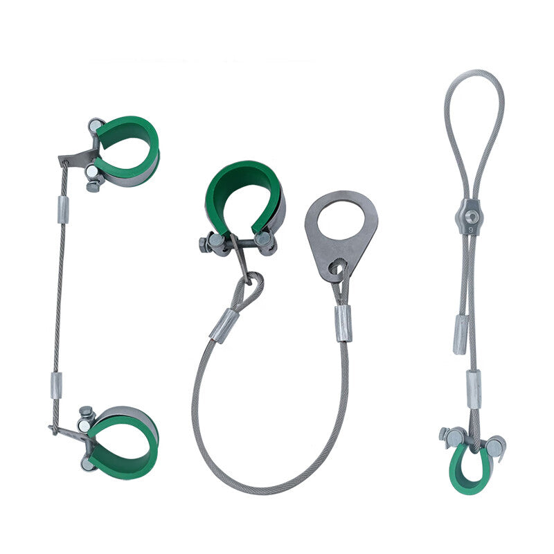 VRK 304 Stainless Steel Anti-Chain High-Pressure Oil Pipe, Anti-Chain Hydraulic Anti-Break Chain Oil Pipe Fittings, One End Clamp, One End No Disassembly Required, Pipe Diameter 30mm