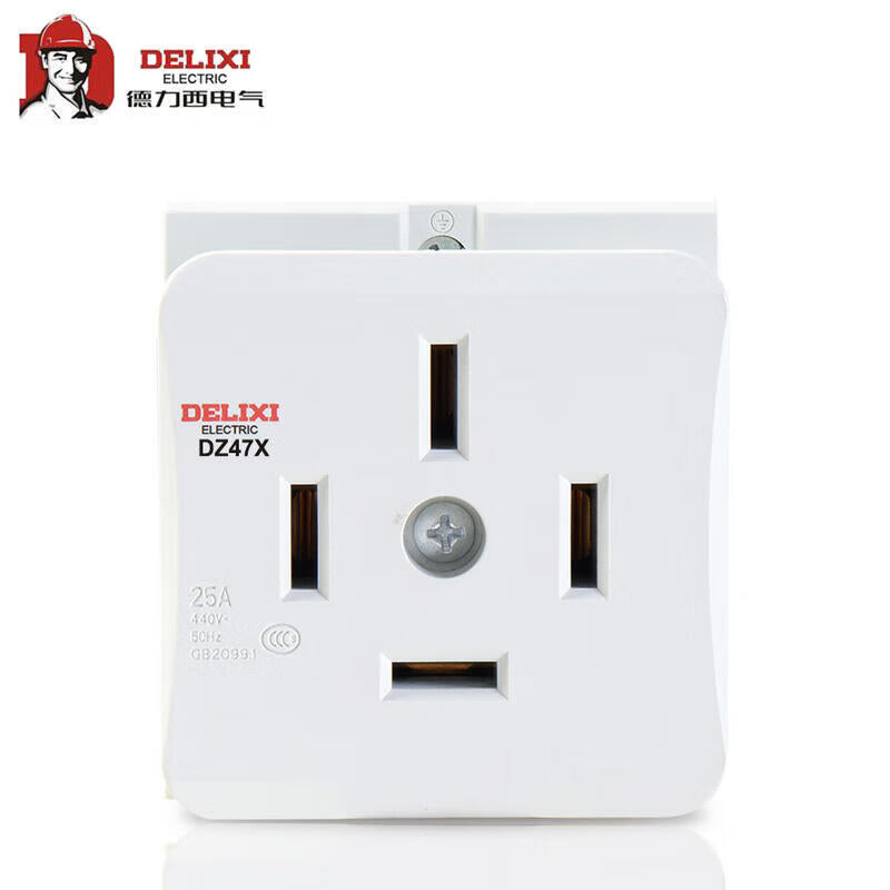 Delixi Electric modular socket; DZ47X three-phase four-pole 25A