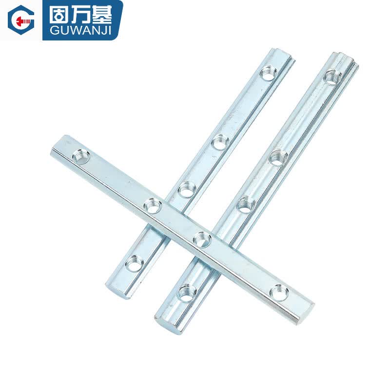 Guwanji GWJ-175 Profile Straight Connector, Aluminum Profile Straight Connector Splicing and Fixing Parts, National Standard, European Standard, Extended Groove, National Standard 40 Type - M6 [2 pieces]