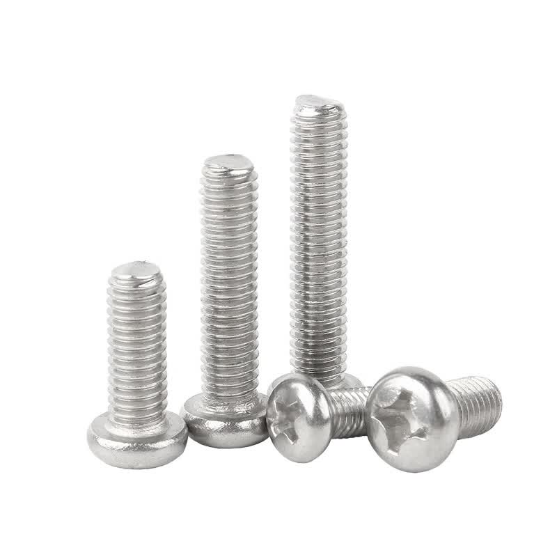 Bocai Phillips head pan head screws, 304 stainless steel Phillips head round head screws, machine screws, pan head bolts, switch and socket screws, M3x6 (500 pieces/pack).