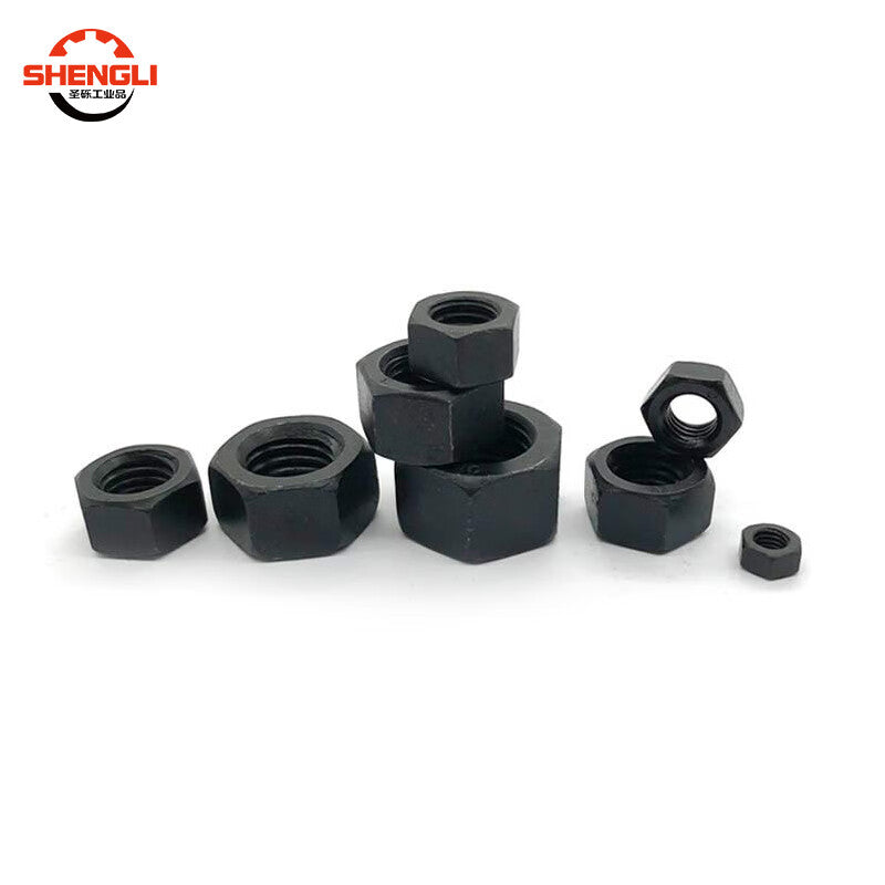Saint-Gravel Blackened GB6170 High-Strength Blackened Hexagonal Nut, Grade 8, M6 [200 pieces]