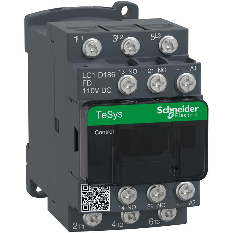 Schneider Electric TeSys D Series 18A Three-Pole AC Contactor 110VDC