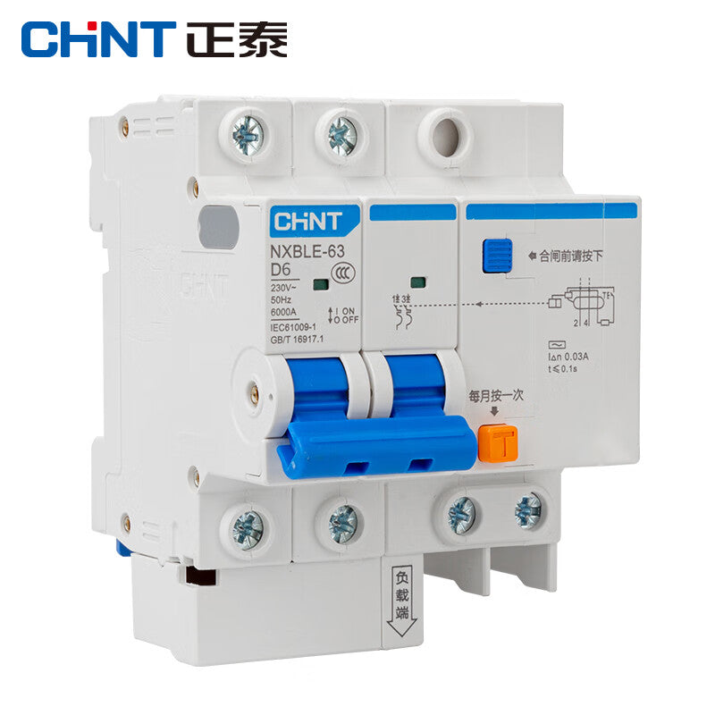 Chint NXBLE-63 2P 63A 30mA Circuit Breaker Protection Switch