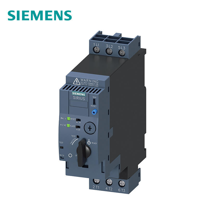 Siemens direct starter, 690V, AC/DC24V, 1-4A Main circuit interface: screw terminal connection Auxiliary circuit interface: pluggable, no terminal; 3RA61201CB34