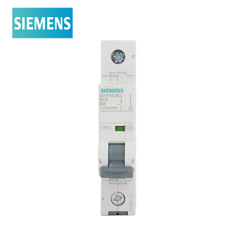 Siemens 5SY6102-8CC Circuit Breaker D Type 2A 1P 6KA
