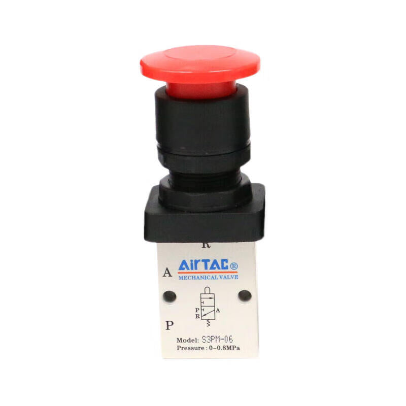 AirTAC Mushroom Head Button Manual Valve (1/8); S3PM06R