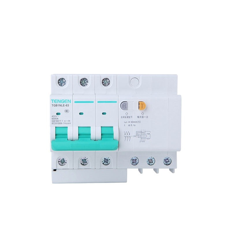 Tianzheng TGB1NLE-63 3P Miniature Leakage Circuit Breaker 63A
