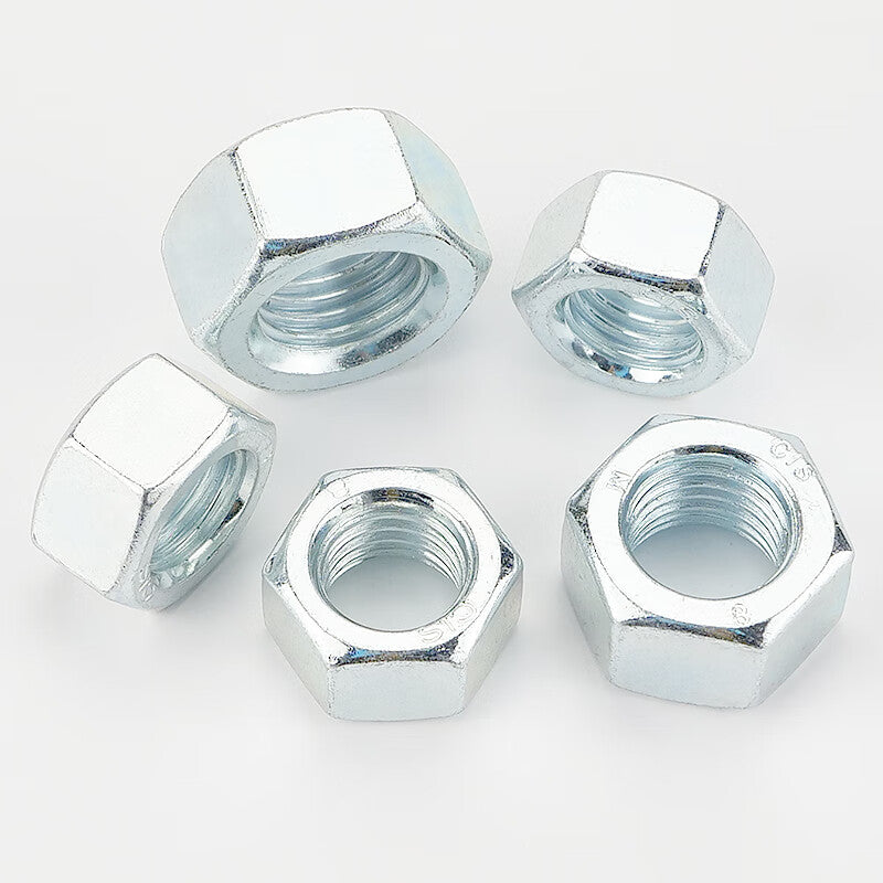 Haisdic [Beijing Warehouse Delivery] 8.8 Grade High Strength Nuts M6 (300 pieces) Blue and White Zinc GB6170A Type External Hex Nuts HK-28