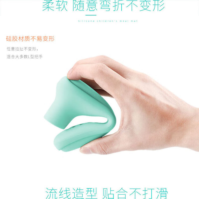 Masfu silicone protective handle sleeve, anti-collision protective sleeve, universal door handle, door lock, buffer, door handle glove, L-shaped, beige, 2 pieces