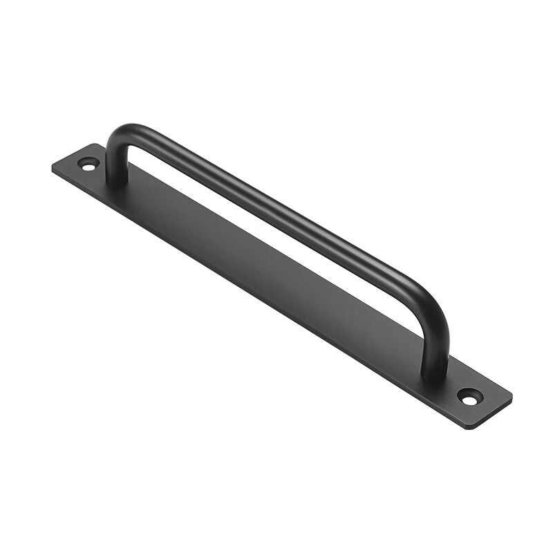 Thousand-speed wheel, no-drill aluminum alloy door handle, surface-mounted wooden door handle, sliding door, balcony door small handle, dual-purpose (drilling/no-drill), 128mm hole spacing [2 pieces], white.