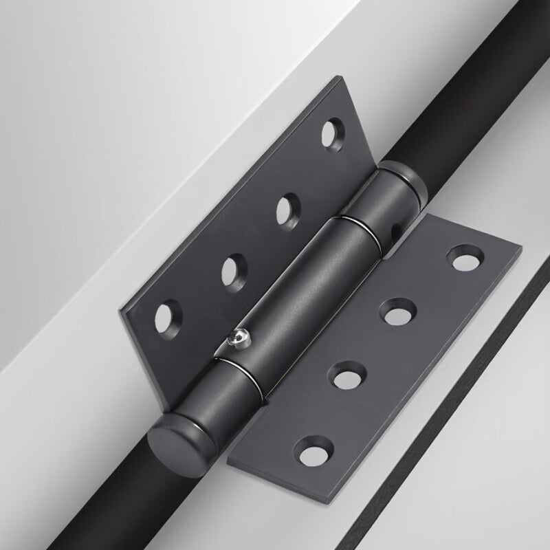 Thousand-speed wheel concealed door hinges, stainless steel door closers, folding door hinges, wooden door springs, 4-inch silver [automatic door closing and positioning] 2 pieces