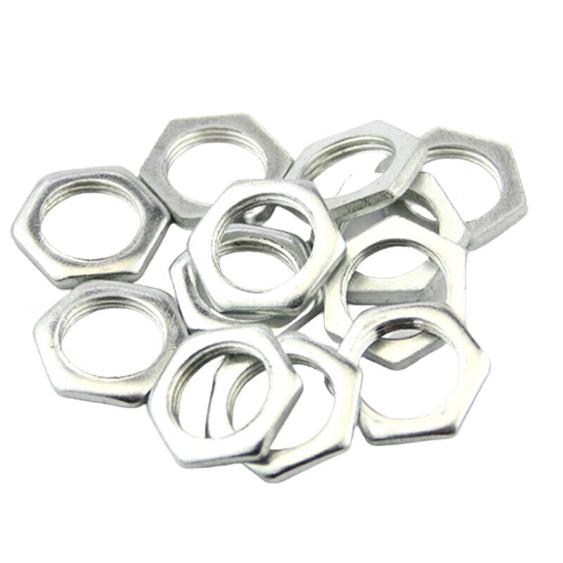 Deyu Crafts Lighting Fixture Nuts, Fine Thread Ultra-Thin Nuts, Small Hexagonal Extra Flat Nuts M18*1 [20 pieces]