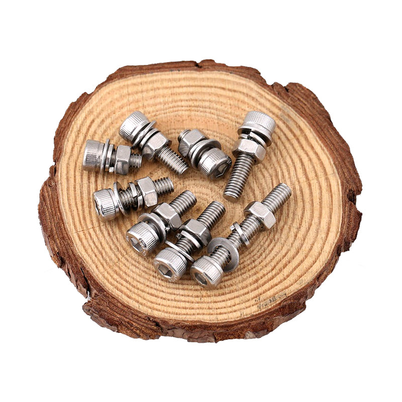 Bairuite 304 Stainless Steel Socket Head Bolt Set, M6*30 [5 Sets]