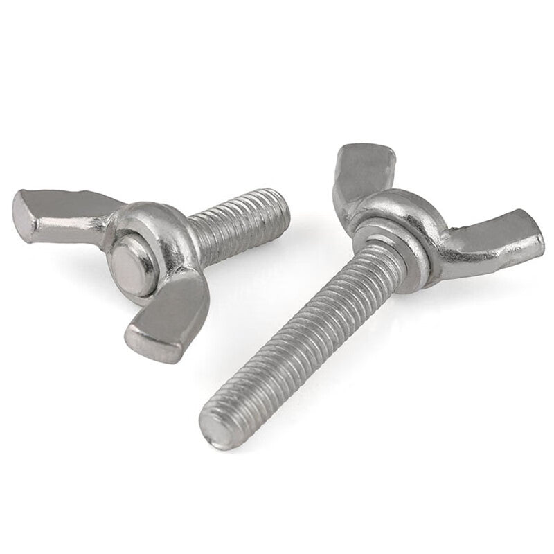 Juwei Wing Screws, National Standard Galvanized Wing Hand-Tightening Screws, JG1016H M4*40 (100 pieces)