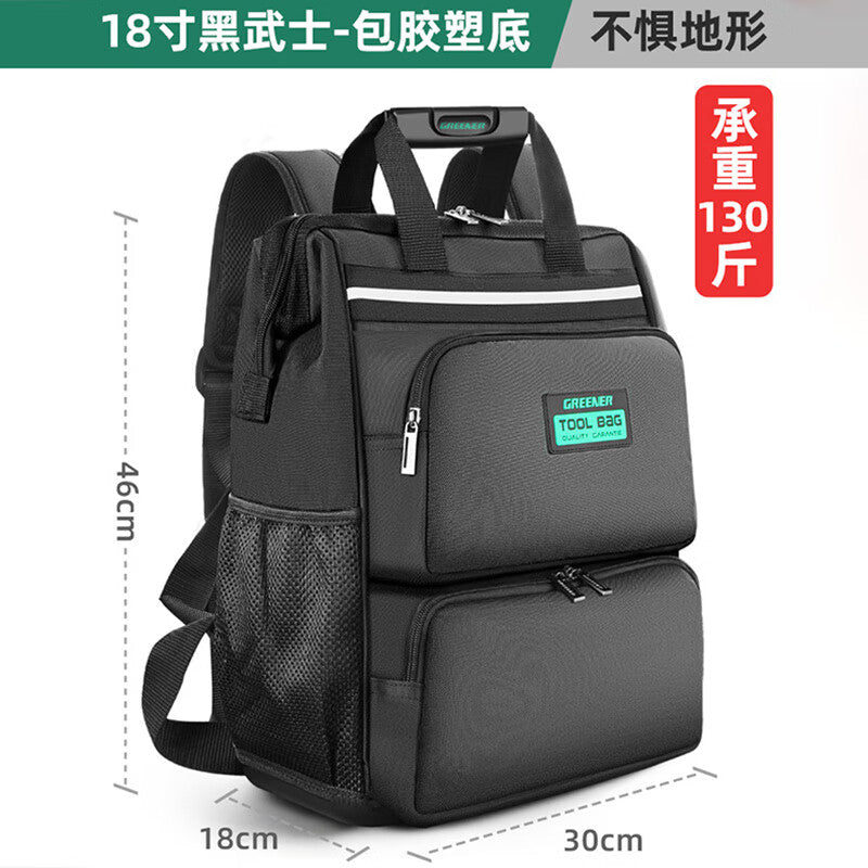 Greener Greener Shoulder Tool Storage Bag - Durable Backpack for Electricians & Schools