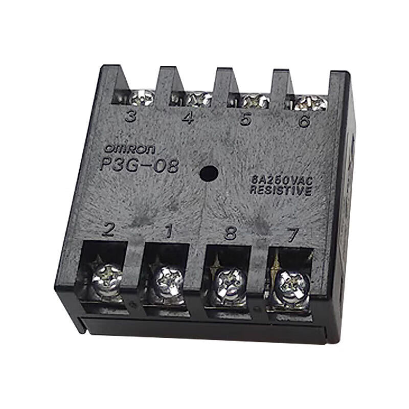 Omron common socket/DIN rail related products, round socket; P3G-08