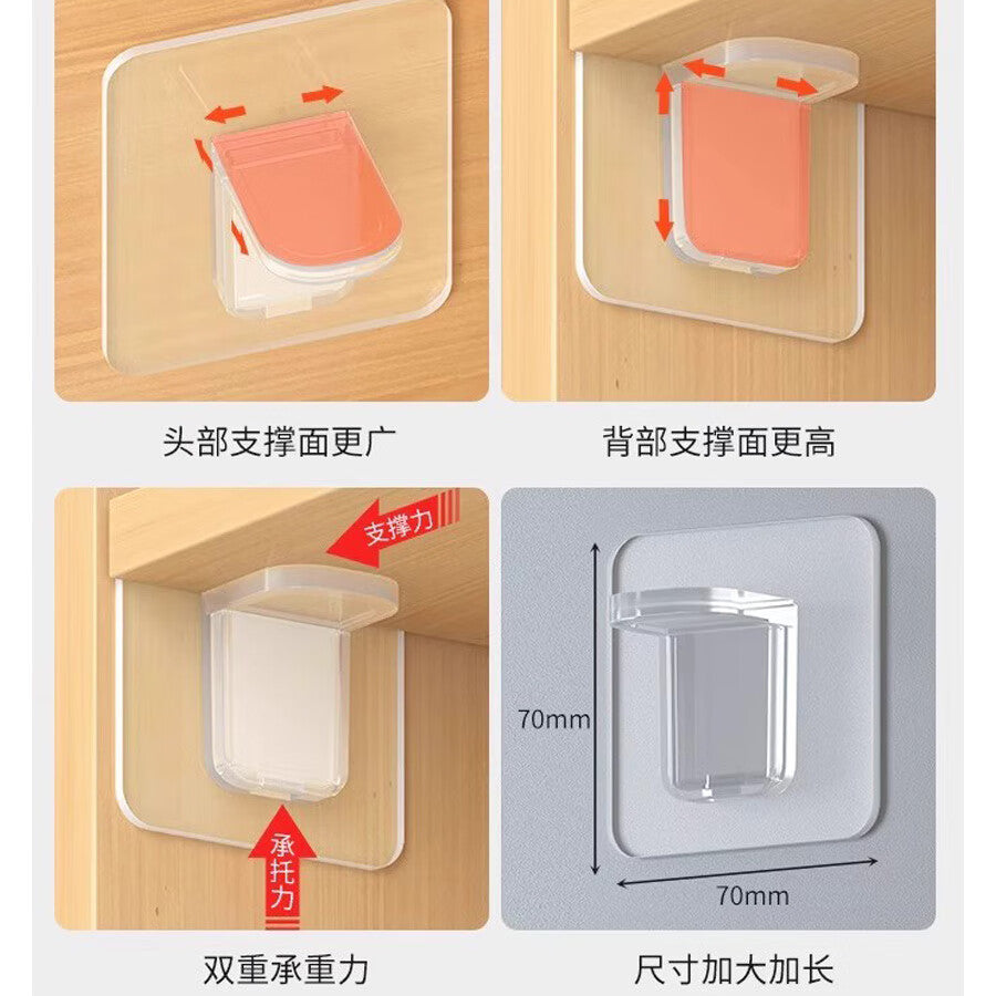 No-drill shelf support for kitchen cabinets, corner brackets, and high-rise board supports (12-pack, 70*70cm)
