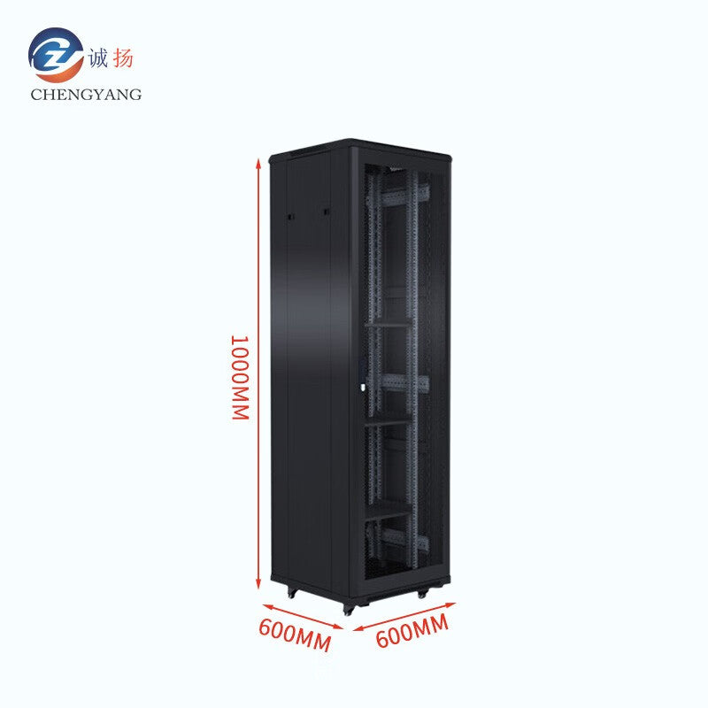 Chengyang CY-C1-6618 Черный стандартный сетевой кабинет данных Headhunting Cabinet правительственное предприятие офис слаботочный инжиниринг 18U 1000*600*600