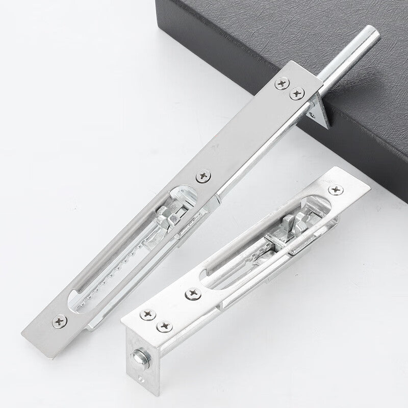 Bairuichen 201 Stainless Steel Concealed Lock, 6-inch Toothed Fire Door Concealed Bolt, Length 155mm, Width 25mm