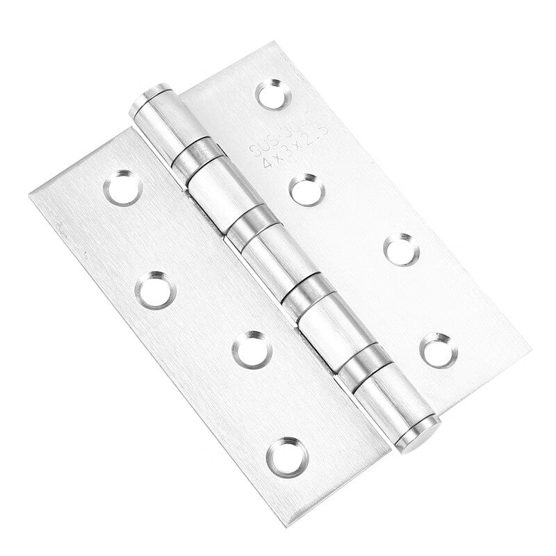 Thousand-speed wheel stainless steel casement hinge, 4-inch 3.0mm casement hinge with brushed silver finish, 2 mounting screws.