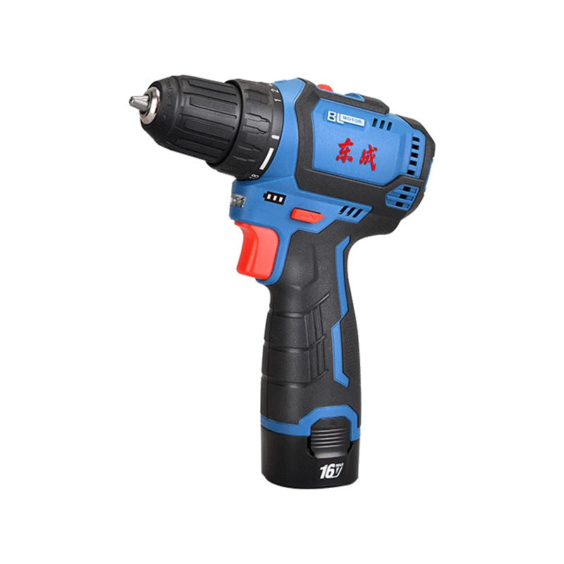 Dongcheng 16v rechargeable brushless screwdriver electric drill (two batteries and one charger 2.0Ahx2)