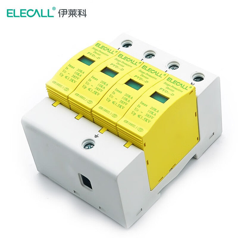 ELECALL 385V 4P PYD1-D Surge Protector 20KA Power Arrester