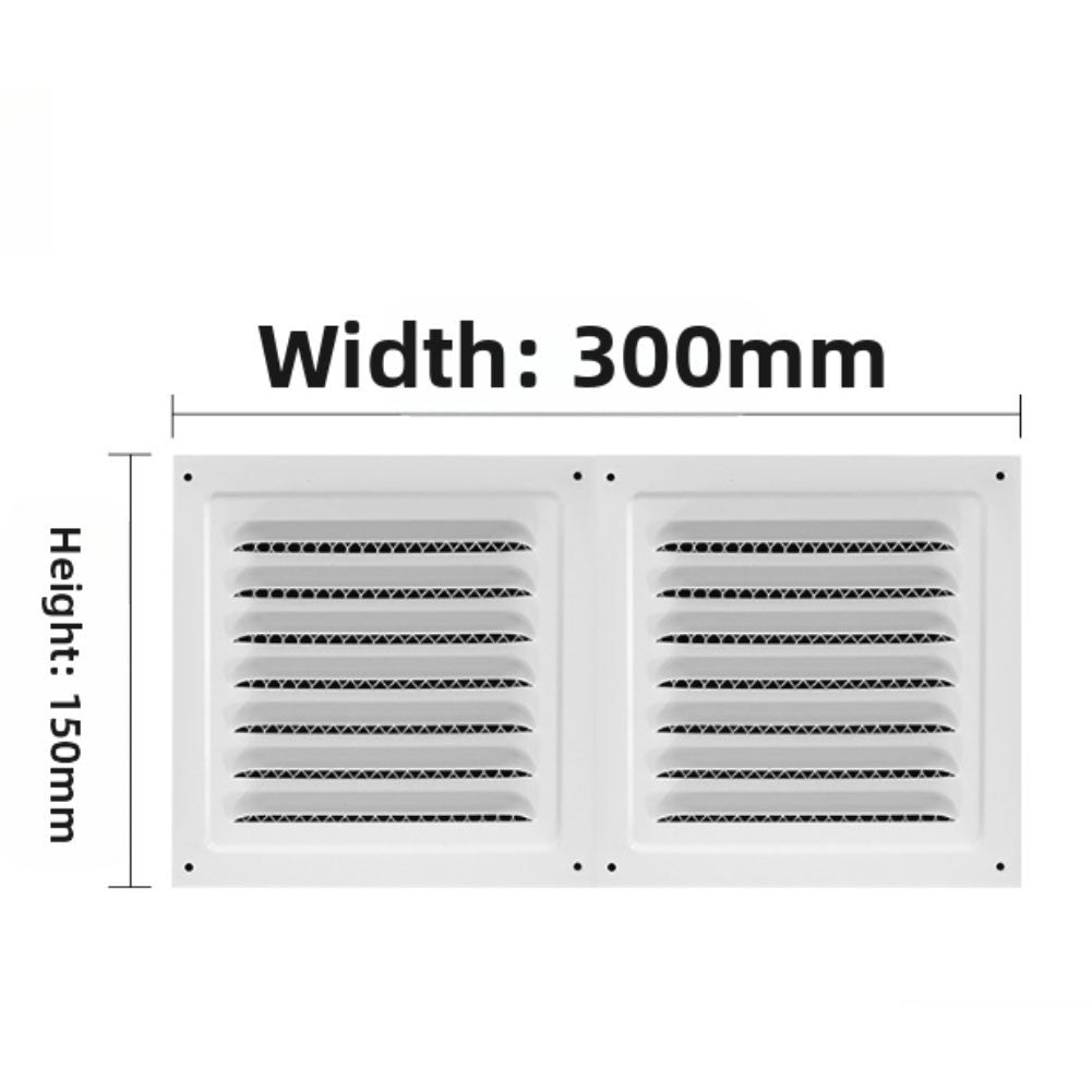 12x6 Stainless Steel Exterior Wall Outlet Vent with Airflow Louvers and Mesh