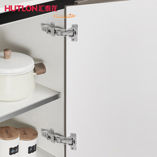 Huitailong 175 large angle hinge, two-stage force damping hydraulic cabinet door hinge, buffer silent concealed hinge, straight and bend, 1 piece per pack