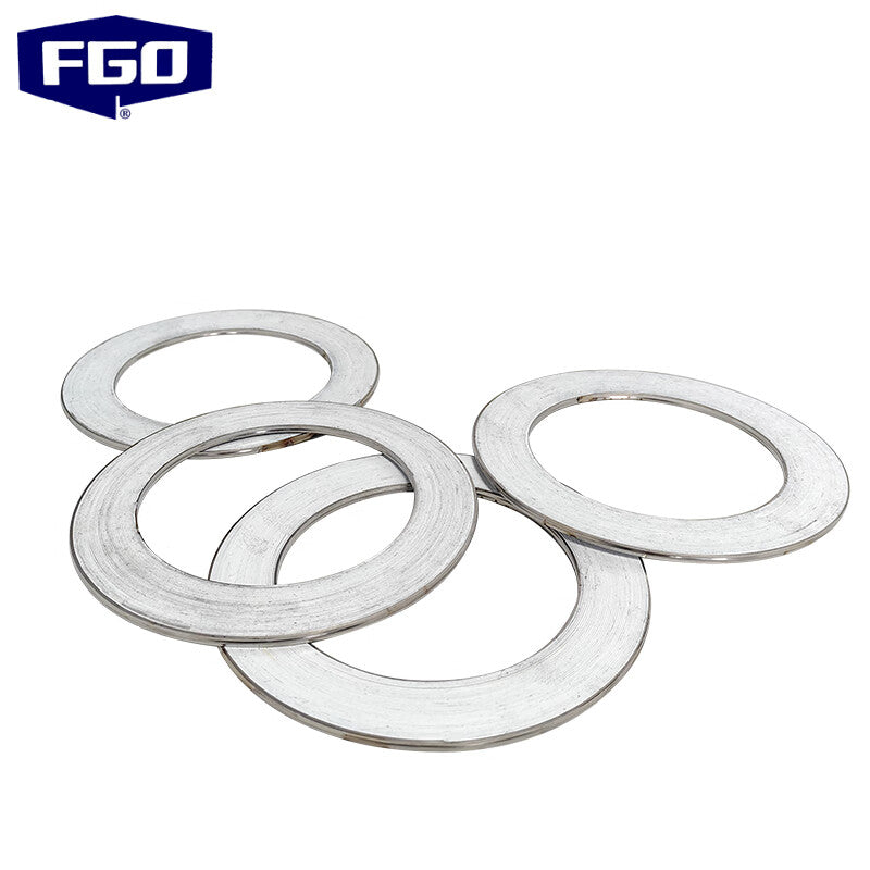 FGO Metal Spiral Wound Gasket, 304 Stainless Steel with PTFE Clamped, Basic Type (10 pieces/pack) A0230-10P DN50