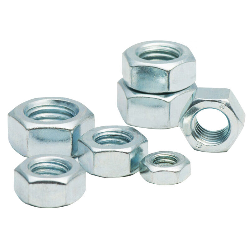 Haisdic HKYC-91 Grade 4 High Strength Nuts, Bolts and Nuts, Hex Nuts, Blue and White Zinc Grade GB52 M8 (P1.25) 200 pieces