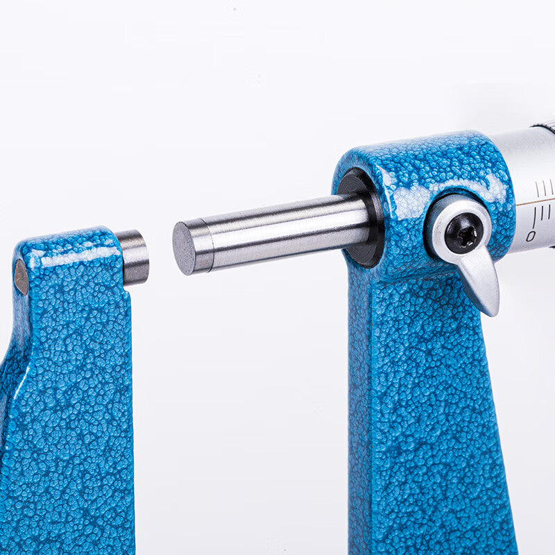 Northwest Qinghai U-shaped deep bow micrometer, plate thickness micrometer, flat head, single/double ball head, 203-03-000, measuring range 0-25mm, bow depth 100mm, type A double flat head.
