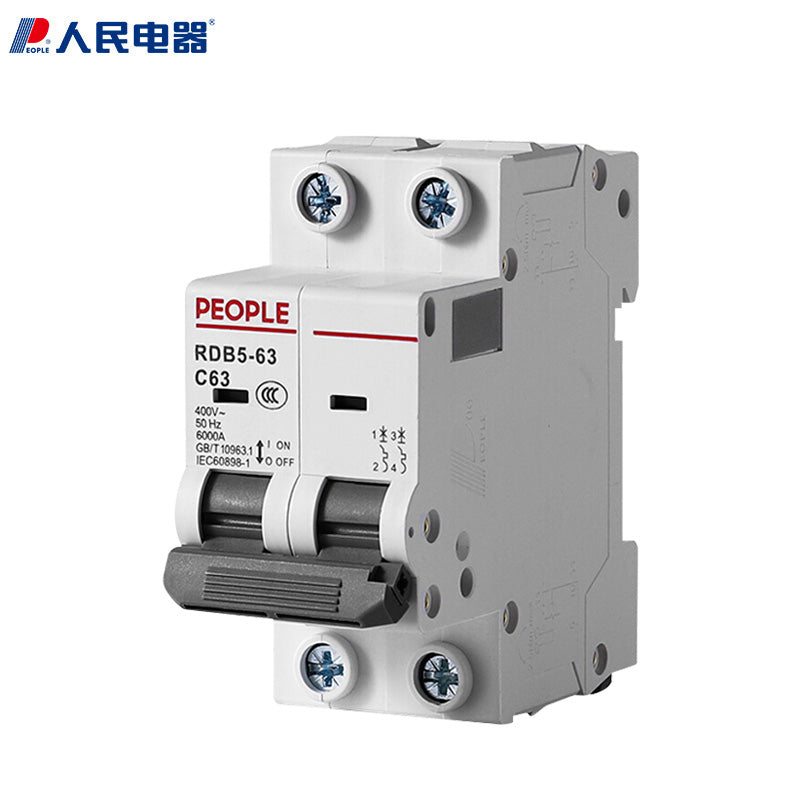 People's Electric Small Circuit Breaker RDB5-63 C6 2P