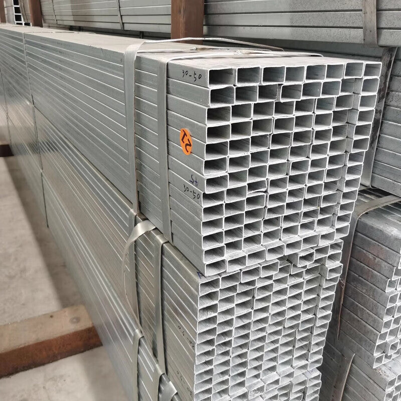Steel Precast Products Hot-dip galvanized square tube, rust-proof galvanized rectangular tube, square tubing, welded steel pipe 50*50*2.5, price per meter