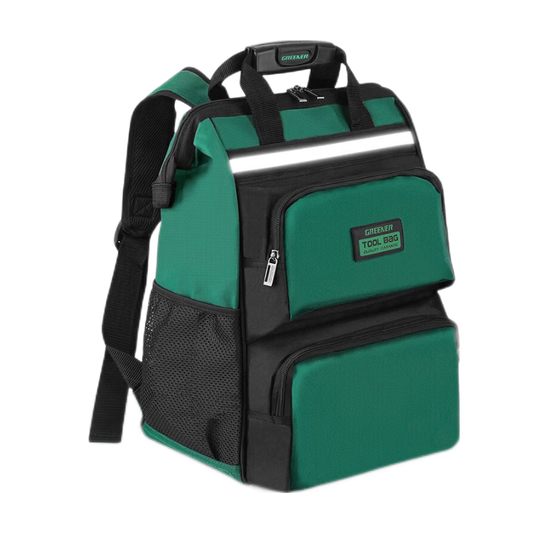 Greener Greener Shoulder Tool Storage Bag - Durable Backpack for Electricians & Schools