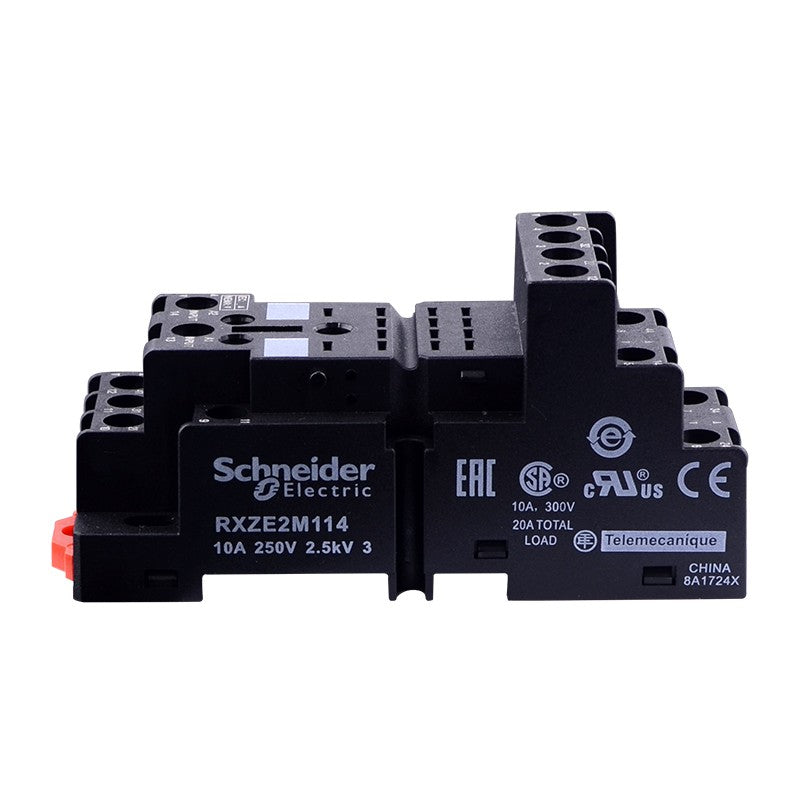 Schneider Electric intermediate relay base RXZE2M114 8-pin 14-pin universal base 10A 250V screw terminal connection 4NO+4NC