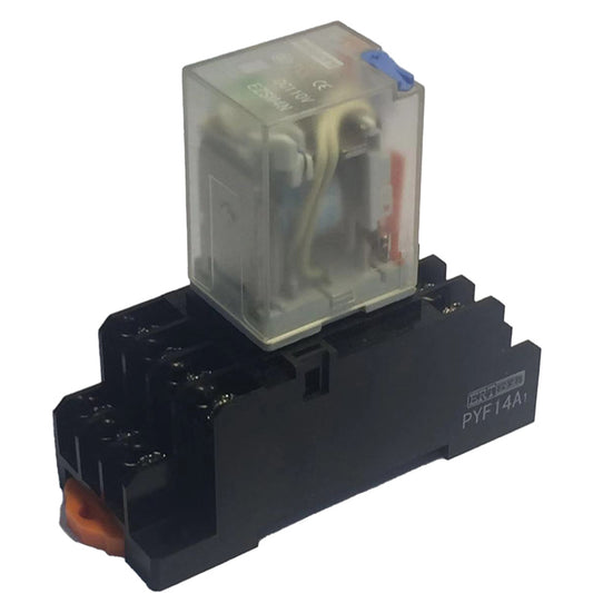 ERT EZSM4N-110D DC110V intermediate relay plug-in type (4 sets with test button and LED light 3A, 14 feet, coil voltage DC 110V)