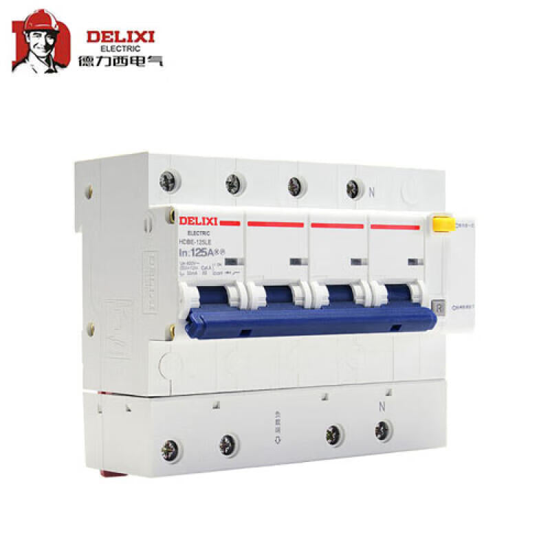 Delixi HDBE-125LE 80A High Current Leakage Circuit Breaker 4P D Type