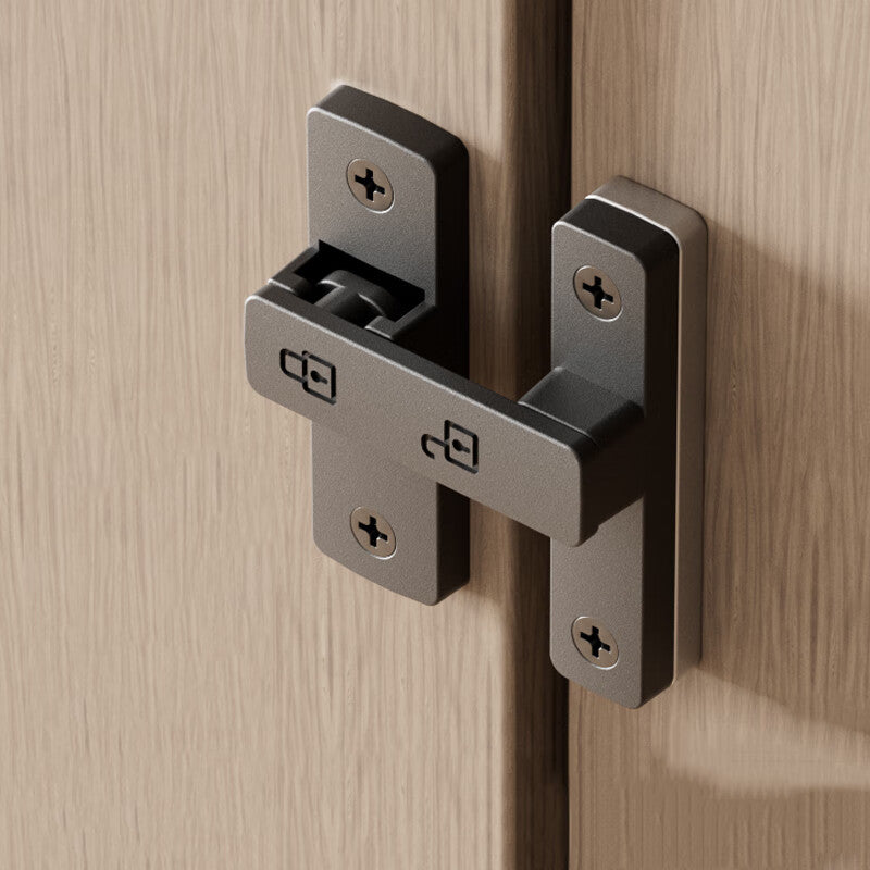No-drill door latch for beginners, bathroom lock, security door latch, 180-degree luminous finish [can be used as both adhesive and nail].