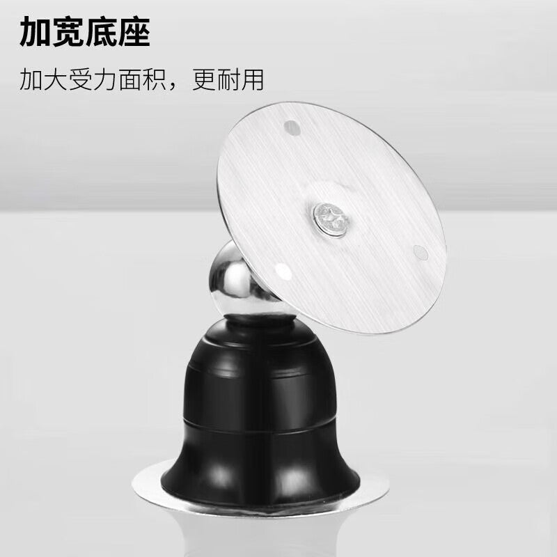 iGear Door Stopper - No Drill Required, Floor Sticker, Anti-collision Bathroom Door Stopper, Invisible Strong Magnetic Door Stopper, 304 Stainless Steel, Black