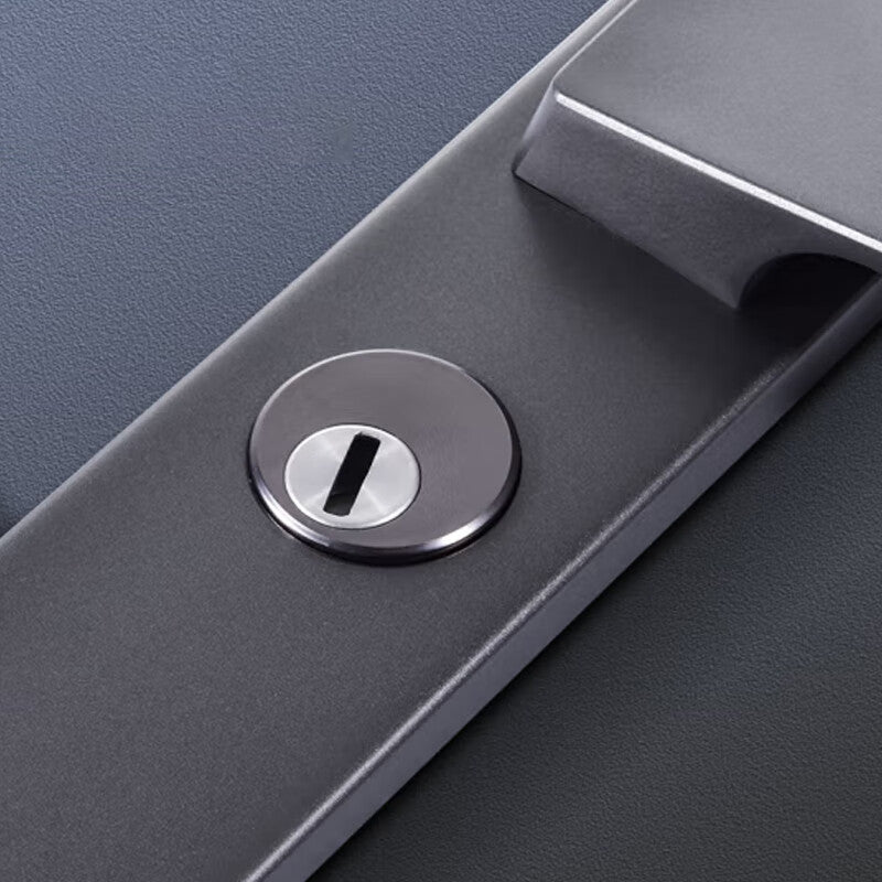 Deqi security door handle, space gray ear style security door handle, interactive single-action minimalist handle, interactive single-action - door thickness 9cm