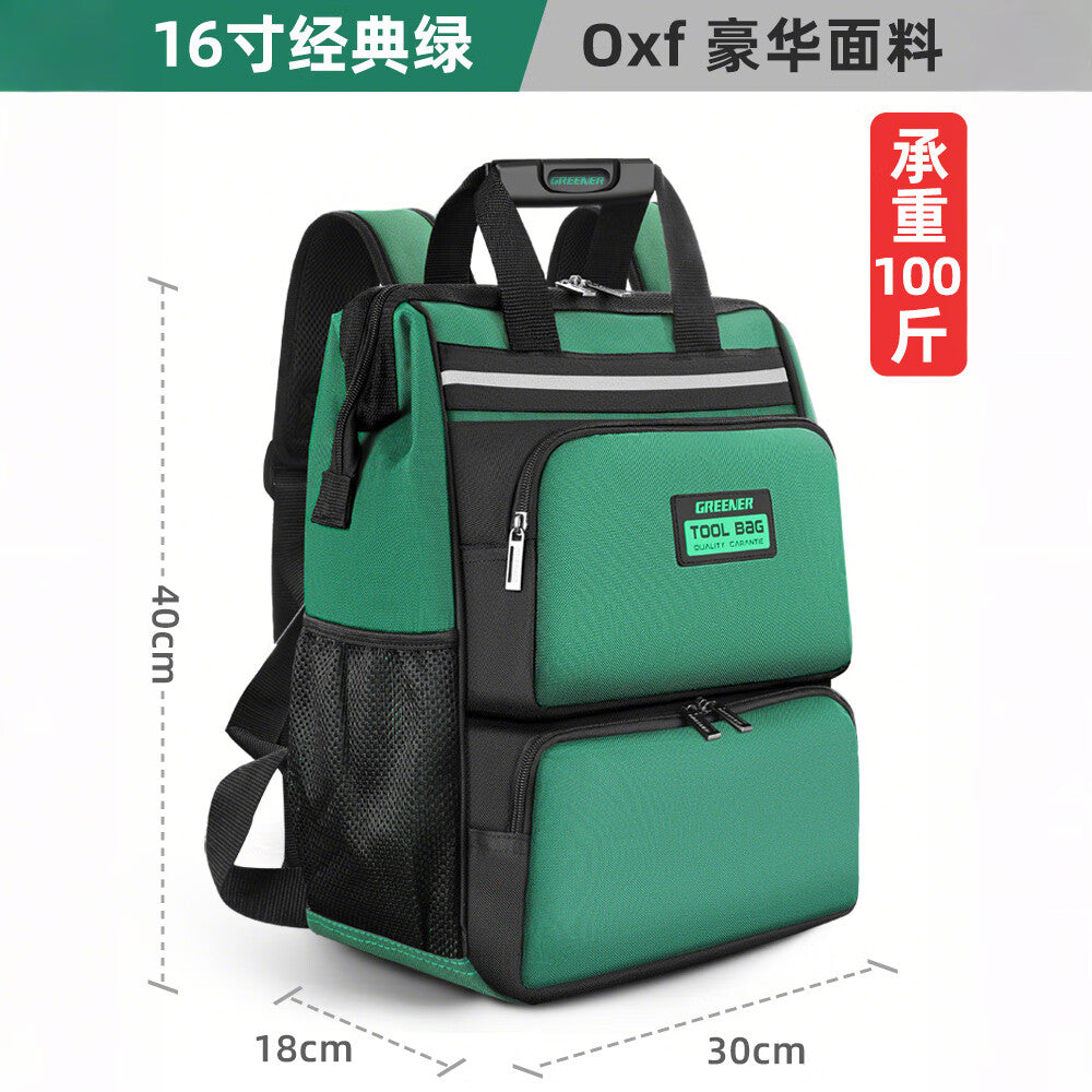 Greener Backpack Tool Bag Durable Electrician Canvas [Classic] 40cm