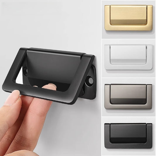 Shengduoshan concealed drawer handles, surface-mounted and concealed handles, modern minimalist style, drilled flat-mounted cabinet drawer and wardrobe door handles
