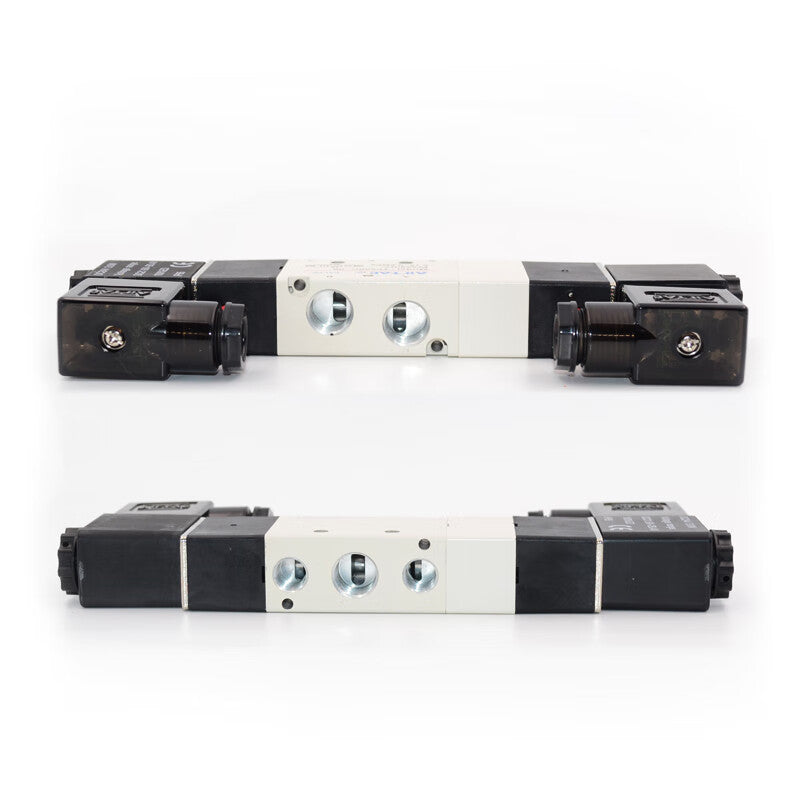 AirTAC internal pilot solenoid valve, 3-position 5-way medium pressure, double solenoid control, DIN socket type; 4V230P08B