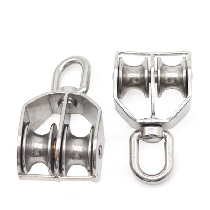 Jingu Lao 304 Stainless Steel Pulley, Hook Wire Pulley, Pull Rope Small Pulley, Lifting Fixed Pulley, Lifting Ring Single Pulley M75 (Single)