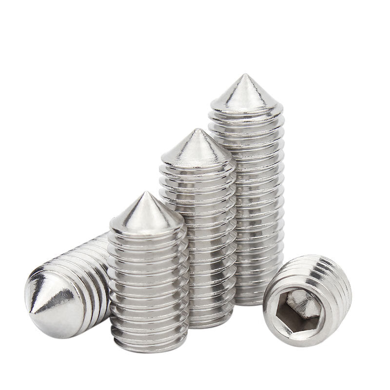 AOZHAN DIN914-304 Stainless Steel Socket Hex Tapered Set Screws GPH M5*25 (800 pieces/box)