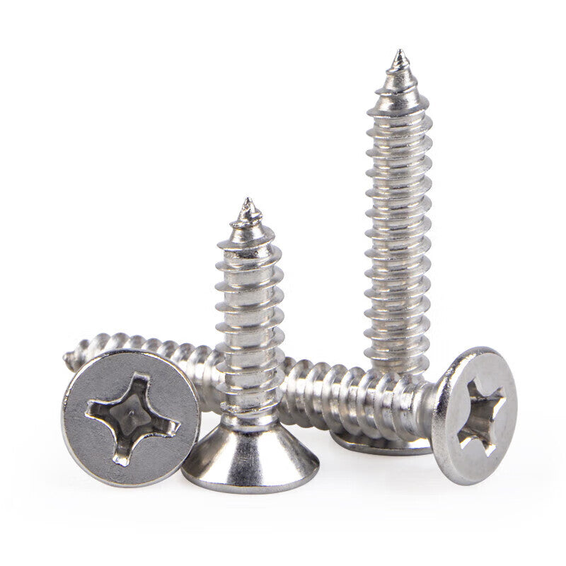 Jestin 304 Stainless Steel Phillips Head Countersunk Self-Tapping Screws C 4.8*38 [200 pieces] 304 Self-Tapping Screws