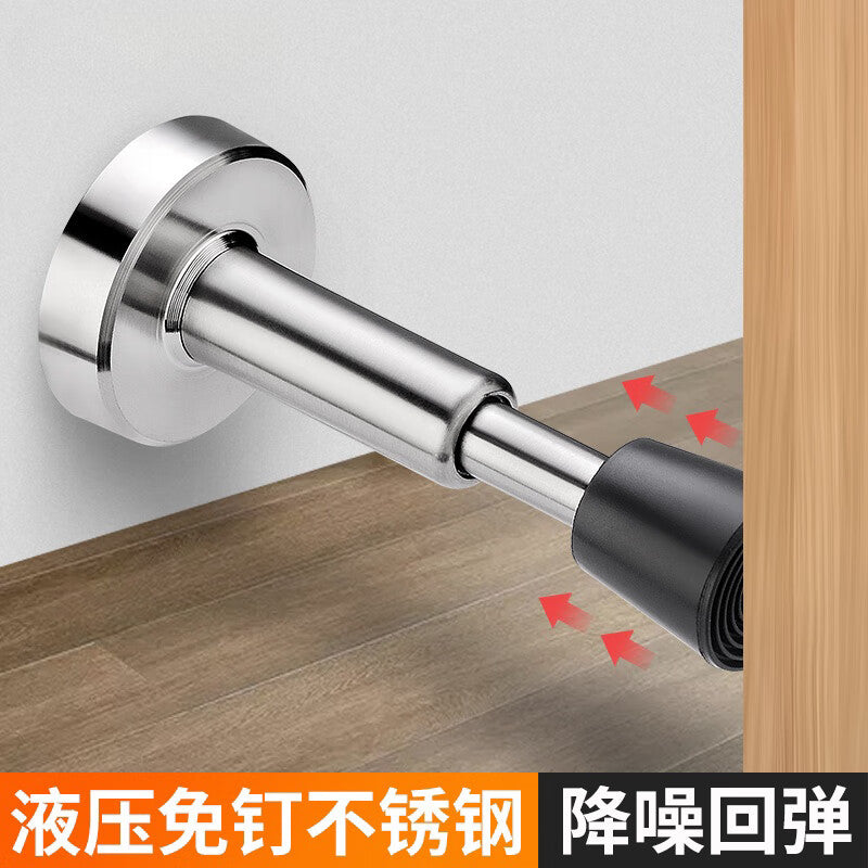 No-drill, anti-collision door stop, hydraulic door closer, fingerprint lock, glass door top, buffer door stop, silver 100mm