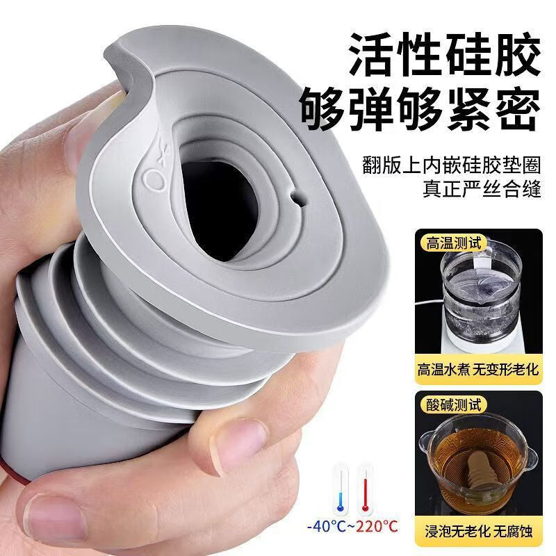Andatong Sewer Odor Prevention Device, Drain Pipe Sealing Cap, T-Joint Odor Prevention Sealing Plug, Check Valve Connector, Gray Magnetic [Suitable for 45-50mm Pipes]