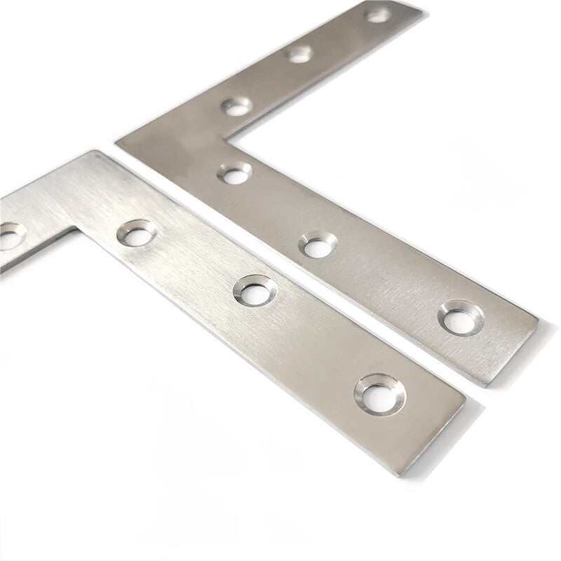 Deqi Stainless Steel Angle Brackets, L-shaped and T-shaped Flat Angle Brackets, Fixed Angle Iron Brackets, Sheet Metal Connectors, L-shaped 60*60mm (20 pieces)